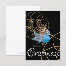 Invitación Kingfisher e le fatine del Natale Merry cristmas I