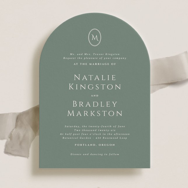Invitación Kingston Elegant Monograma Typography Boda (Subido por el creador)