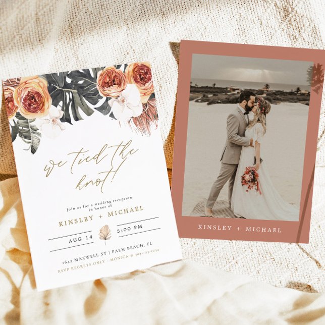Invitación KINSLEY Boho Terracotta Nos Amarramos Al Elopement (Subido por el creador)