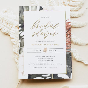 Invitación KINSLEY Boho Terracotta Tropical Bridal Shower Inv
