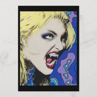 Invitación ‘Kiss Hard’ Painting on a Small-Scale Print 