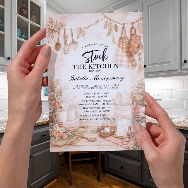 Invitación Kitchen Themed Stock The Kitchen Bridal Shower (Kitchen Themed Stock The Kitchen Bridal Shower Invitations
)