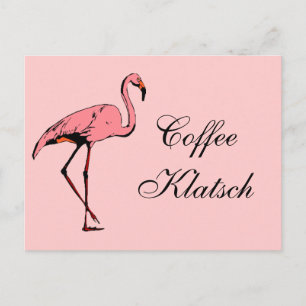 Invitación Klatsch del café Flamingo de la época d