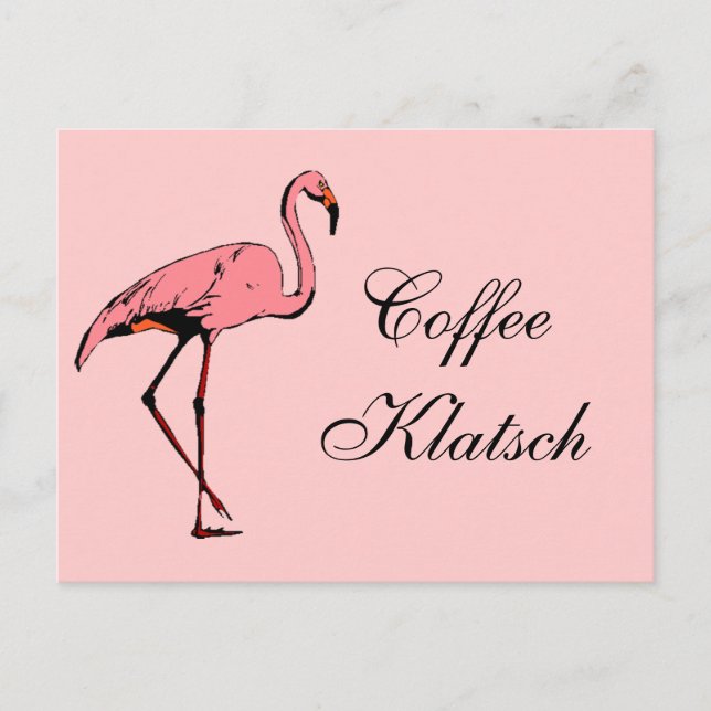 Invitación Klatsch del café Flamingo de la época d (Anverso)