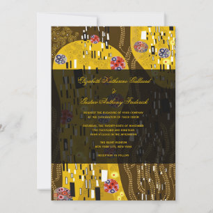 Invitación Klimt inspiró a la Moda Art Nouveau El Boda del be
