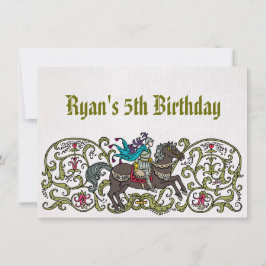 Invitación Knight vintage