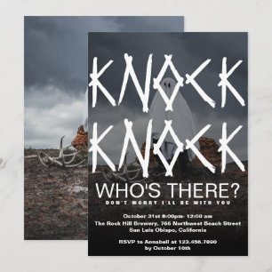 Invitación Knock Knock Who's There Photo Halloween