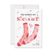 Knock My Socks Off Kids Classroom Valentcard
