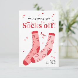 Invitación Knock My Socks Off Kids Classroom Valentcard