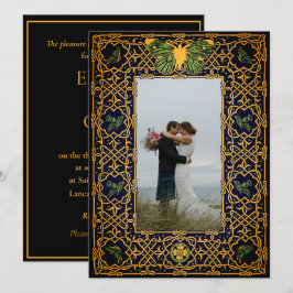 Invitación Knot Celtic de oro