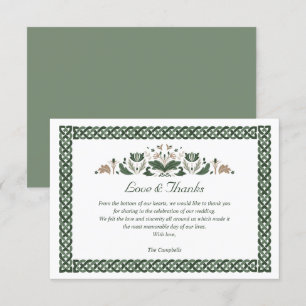 Invitación Knot Celtic Modern Floral Boda irlandés GRACIAS