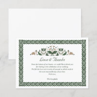 Knot Celtic Modern Floral Boda irlandés GRACIAS