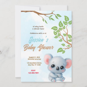 Invitación Koala Baby Shower
