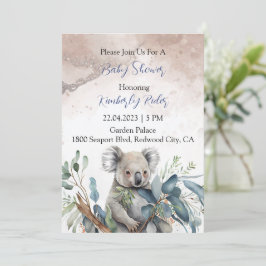 Invitación Koala deja Baby Shower