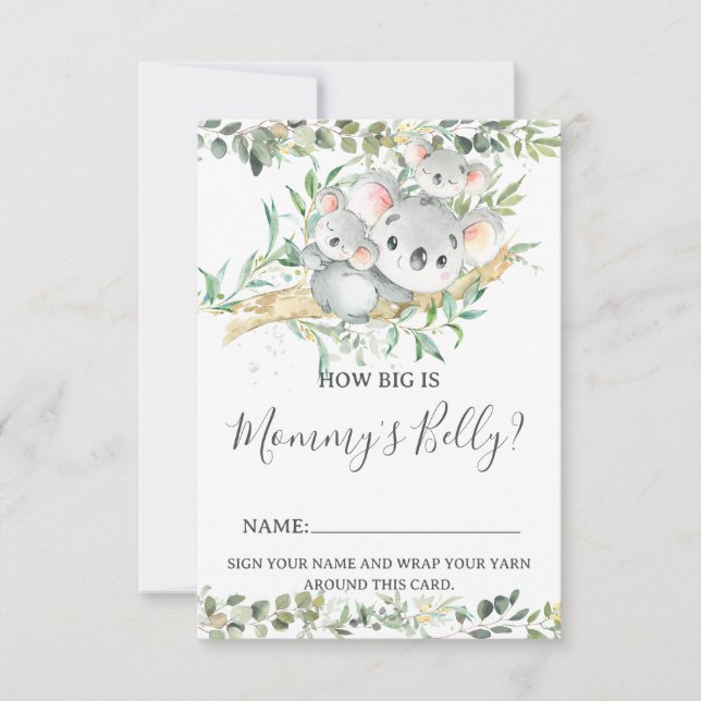 Invitación Koala gemye sobre lo grande que es la carta de Bel (Anverso)