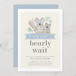Invitación Koala Oso Podemos Abonar Parejas Esperadas Baby Sh