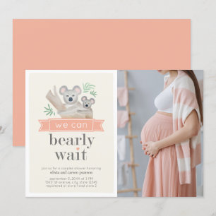 Invitación Koala Oso Podemos Abonar Parejas Esperadas Baby Sh