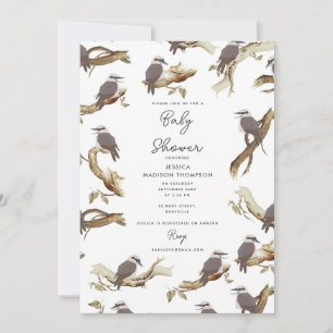 Invitación Kookaburra Australian Eucalyptus Baby Shower