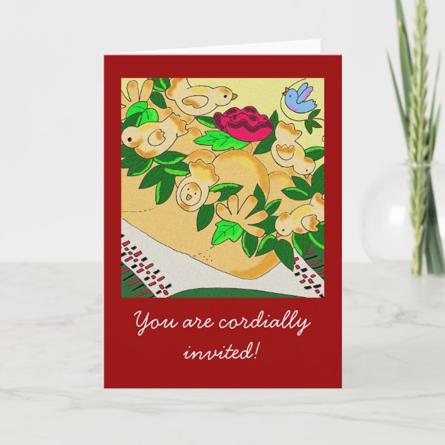 Invitación Korovai para Boda ucraniano (Anverso)