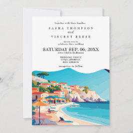 Invitación Kos Grecia Wedding Invitation Retro