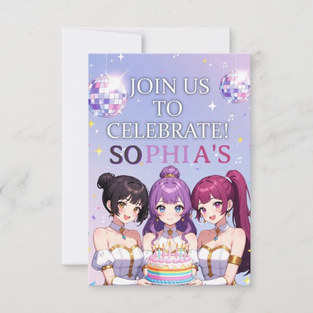 Invitación Kpop Demon Hunters Birthday Invitation (Anverso)