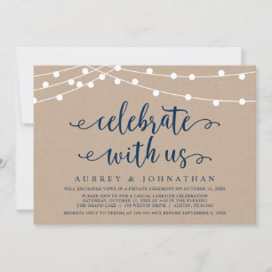 Invitación Kraft Boda Elopement, celebra con nosotros Invitat