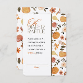 Invitación Kraft Fall Theme Baby Shower Diaper Raffle