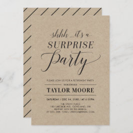 Invitación Kraft | Fiesta de Jubilación Simple Moderno de Sor