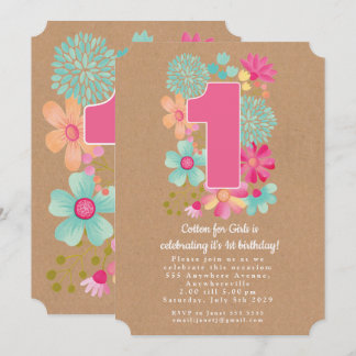 Invitación Kraft Fiesta de la Compañía de Cumpleaños de 1er A