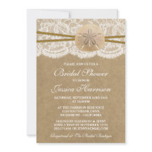Kraft, Lace & Sand Dollar Beach Bridal Shower