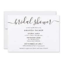 Kraft Paper Modern Script Bridal Shower