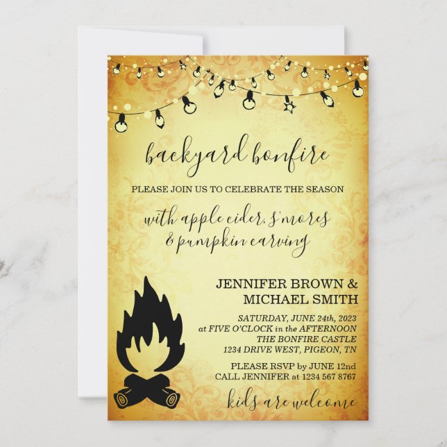 Invitación Kraft para la celebración del Fiesta de la tempora (Anverso)