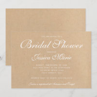 Kraft Reciclado papel Ducha de novia