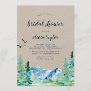 Invitación Kraft Rocky Mountain Bridal Shower