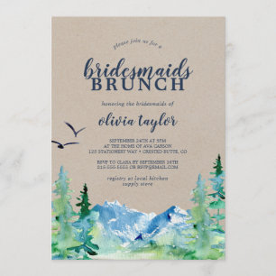 Invitación Kraft Rocky Mountain Bridesmaids Brunch