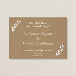 Invitación Kraft & Rustic Wedding Save The Date