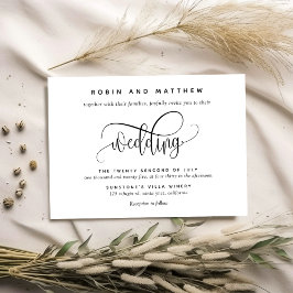 Invitación Kraft, un Boda rustico moderno y elegante de guion