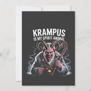 Invitación Krampus es mi animal espiritual de Navidad Diverti
