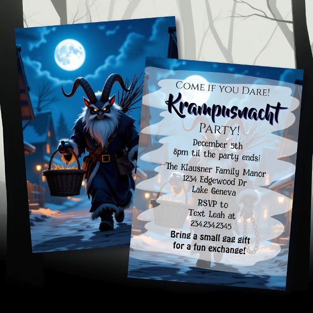 Invitación Krampusnacht Party | Come if you Dare (Subido por el creador)