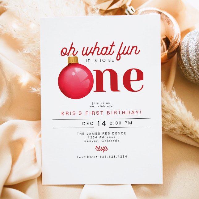 Invitación KRIS Oh Qué Diversión De Ser Un Primer Cumpleaños (Subido por el creador)