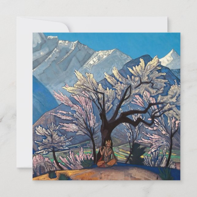 Invitación “Krishna - Spring in Kulu” by Nicholas Roerich (Anverso)