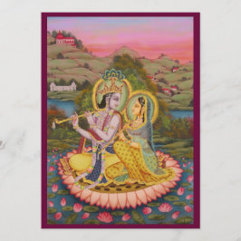 Invitación Krishna y Radha en el lotusInvitation