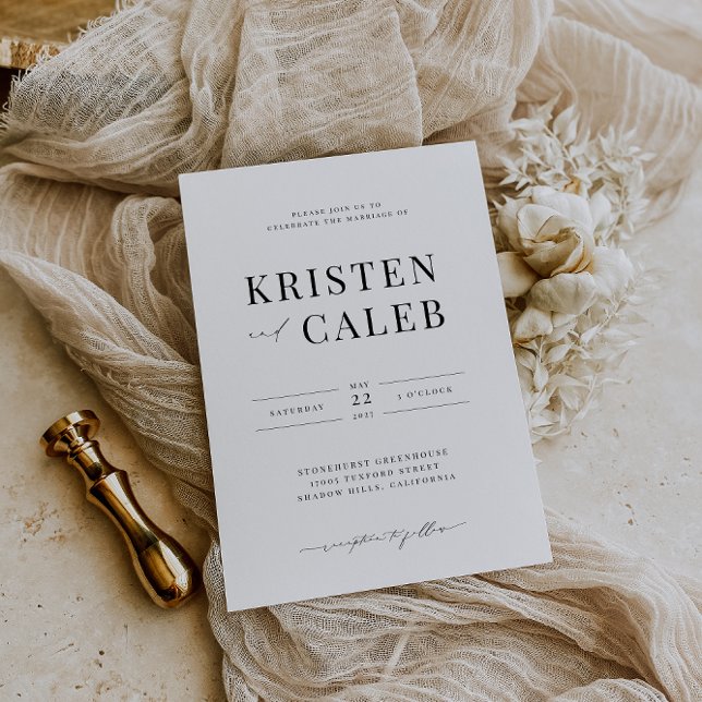 Invitación KRISTEN Boda Minimalista moderno (Subido por el creador)