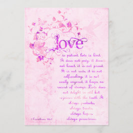 Invitación KRW Corinthians Love is: Wedding Invitation Pink