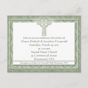 Invitación KRW Elegante Boda irlandés de la Cruz Celta