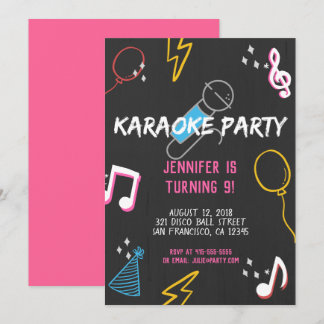 Invitación KTV Karaoke canta fiesta de cumpleaños de voz de R