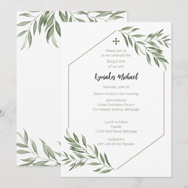 Invitación Kyriakos (Anverso / Reverso)