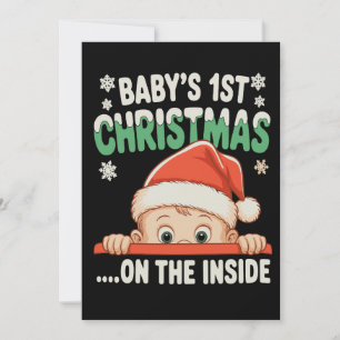 Invitación La 1.ª Navidad del bebé en el interior del embaraz