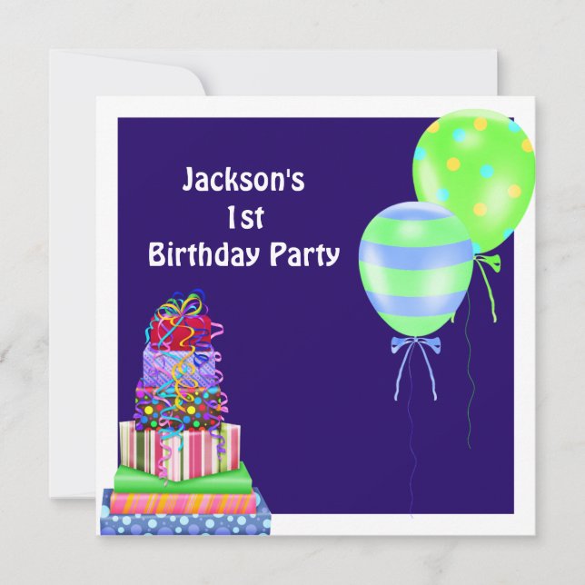 Invitación La 1ra torta de cumpleaños de los muchachos hincha (Anverso)