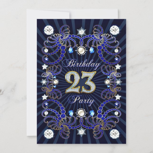 Invitación la 23ro fiesta de cumpleaños invita con las masas (Anverso)